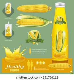 corn infographics.Vector illustration