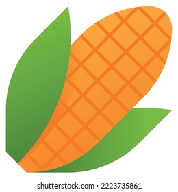 Corn isolated on white background, illustration, icon, element