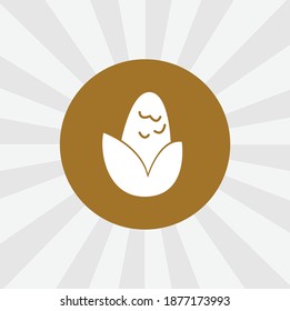 corn isolated vector icon. vegetables design element