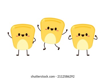 Corn kernel character design. Corn on white background. Corn kernel vector.