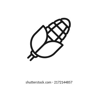 Corn line icon. High quality outline symbol for web design or mobile app. Thin line sign for design logo. Color outline pictogram on white background