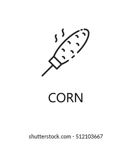 Corn line icon. Single high quality symbol of fast food for web design or mobile app. Thin line signs of corn for design logo, visit card, etc. Outline pictogram of corn. 
