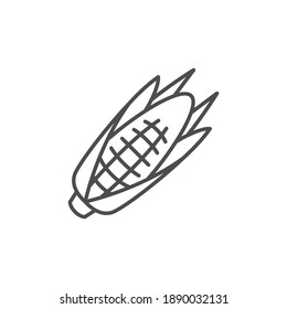 Corn line icon or vegetable concept