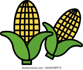 Corn Line vector Icon Design