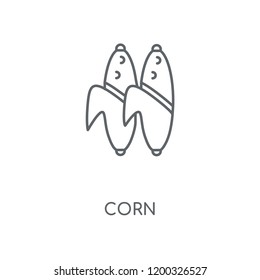 Corn linear icon. Corn concept stroke symbol design. Thin graphic elements vector illustration, outline pattern on a white background, eps 10.