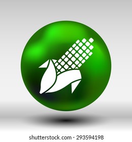 corn logo abstract icon ear unusual isolated.
