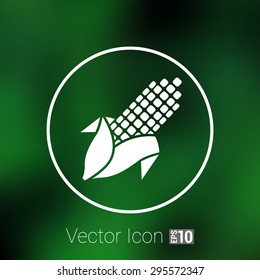 corn logo abstract icon ear unusual isolated.