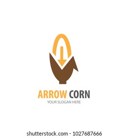 Corn logo for business company. Simple Corn logotype idea design. Corporate identity concept. Creative Corn icon template