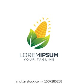 corn logo design. farm logo design illustration. vegetables logo.
