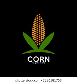 Corn logo design. Corn fruit vector illustration. Agriculture logo.