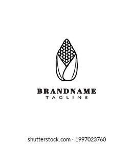 corn logo design template icon modern vector illustration
