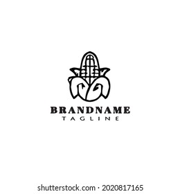 icono de la plantilla de diseño del logotipo de maíz ilustración vectorial moderna