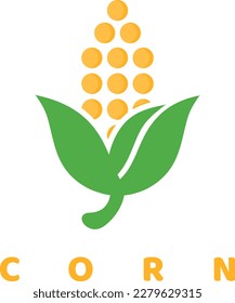 corn logo icon design vector