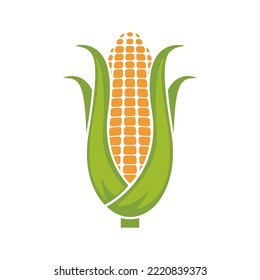 Corn logo illustration vector flat design template