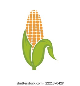 Corn logo illustration vector flat design template