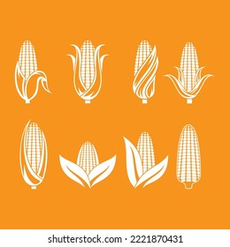 Corn logo illustration vector flat design template