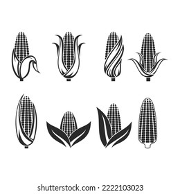 Corn logo illustration vector flat design template