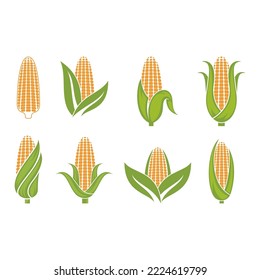 Corn logo illustration vector flat design template