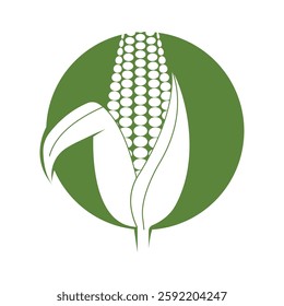 Corn logo illustration vector flat design template