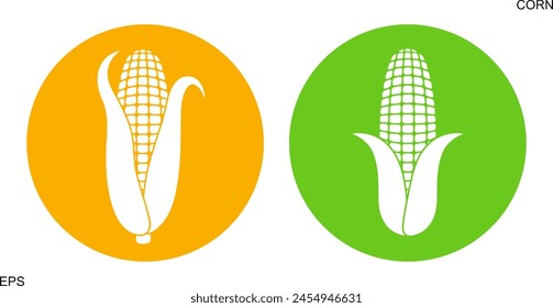 Corn logo. Isolated corn on white background