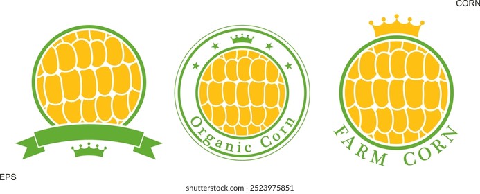 Corn logo. Isolated corn on white background