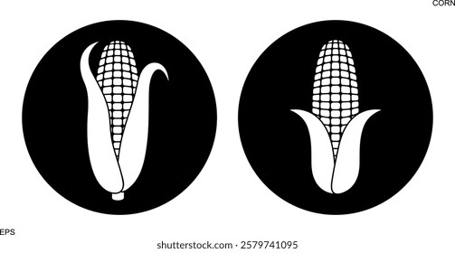 Corn logo. Isolated corn on white background