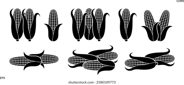 Corn logo. Isolated corn on white background