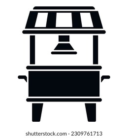 Corn machine icon simple vector. Food seller. Cooking maker