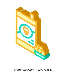 corn maize gluten free isometric icon vector. corn maize gluten free sign. isolated symbol illustration