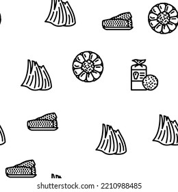 maíz maíz planta dulce cob vector patrón sin soldadura delgado ilustración de línea delgada