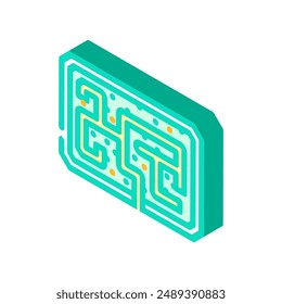 corn maze autumn isometric icon vector. corn maze autumn sign. isolated symbol illustration