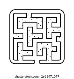 corn maze autumn line icon vector. corn maze autumn sign. isolated contour symbol black illustration