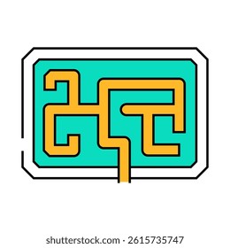 corn maze autumn line icon vector. corn maze autumn sign. isolated symbol illustration