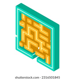 corn maze autumn season isometric icon vector. corn maze autumn season sign. isolated symbol illustration