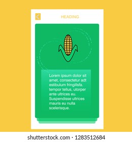 Corn mobile vertical banner design design. Vector
