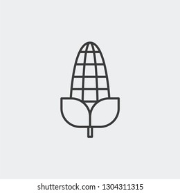 Corn modern clear flat vector icon