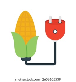 Corn Natural Energy Flat Vetor Icon Eps 10 Arquivos