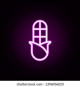 corn neon icon. Elements of autumn set. Simple icon for websites, web design, mobile app, info graphics