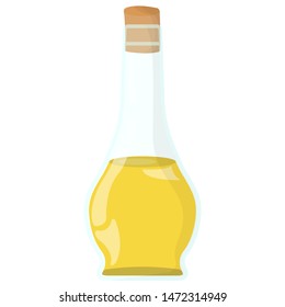 Corn oil Icon. Oil, Fat, Food label, logo for Web and Banners. Cartoon Vector Illustration.