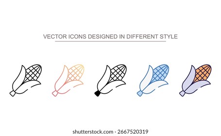 Corn On-Symboldesign mit weißem Hintergrund, Stockgrafik