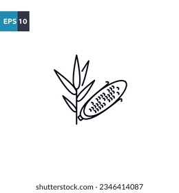 Corn outline icon Vector illustration