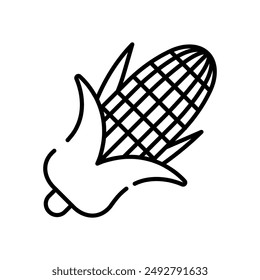 Corn Outline Icon, Vector illustration