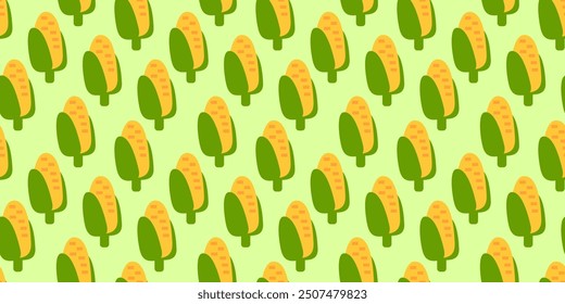 corn pattern Background. flat illustration corn background. seamless pattern corn. tomato flat illustration background. seamless pattern of corn.