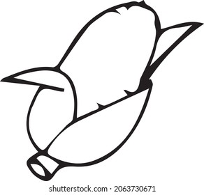 Patrón De Maíz Ilustración Del Vector De Icono Blanco Y Negro