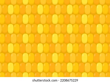 Corn pattern. Vector pattern with a grain of corn. Vector illustration in realistic style. Perfect for fabric, textile, wrapping paper and other decoration design.