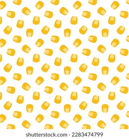 Corn pattern. Vector pattern with a grain of corn. Vector illustration in realistic style. Perfect for fabric, textile, wrapping paper and other decoration design.