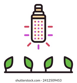 Corn Phytolamp vector Grow Led Light Bulb concept colored icon or design element