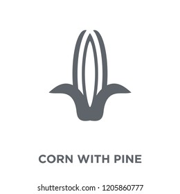 Corn with Pine icon. Corn with Pine design concept from Chinese Food collection. Simple element vector illustration on white background.