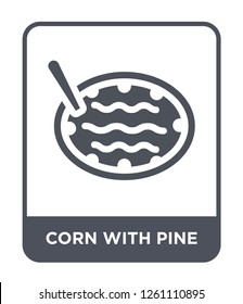 corn with pine icon vector on white background, corn with pine trendy filled icons from Culture collection, corn with pine simple element illustration