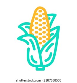 corn plant color icon vector. corn plant sign. isolated symbol illustration